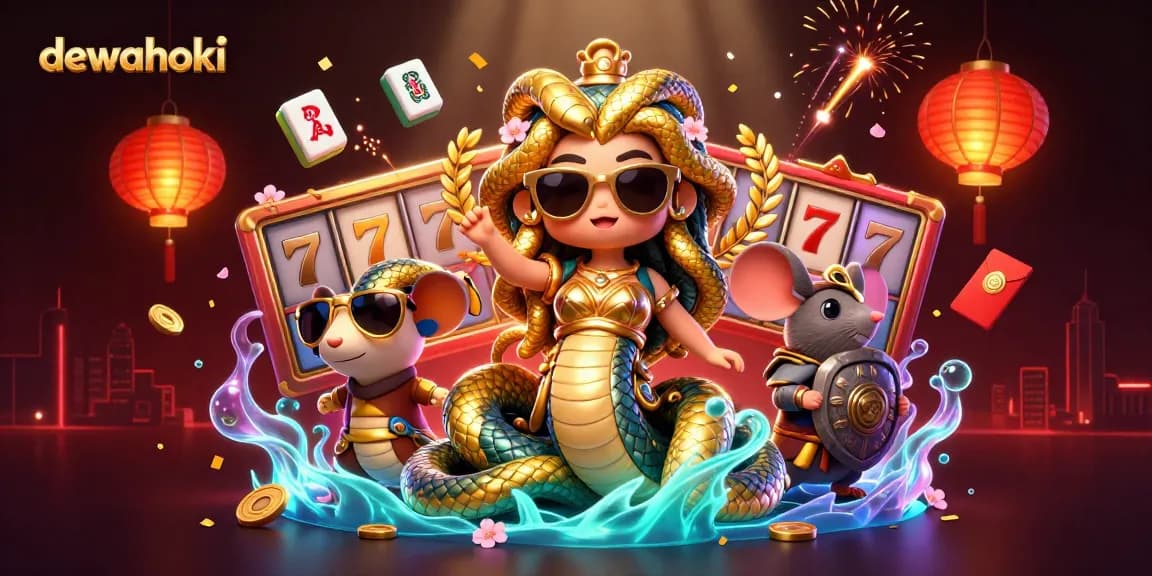 Dewahoki players enjoy exciting slot game action with vivid characters and festive casino elements.