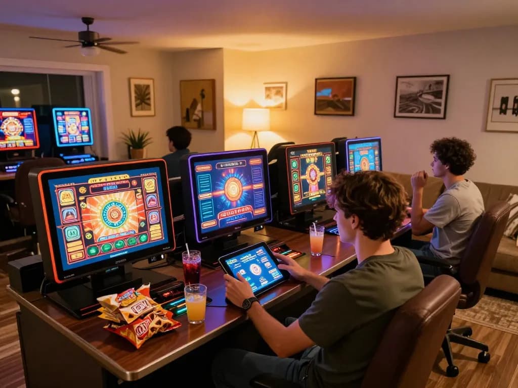 Engaging online gaming experience at https://gg88se.com/ with player enjoying slots on tablet.