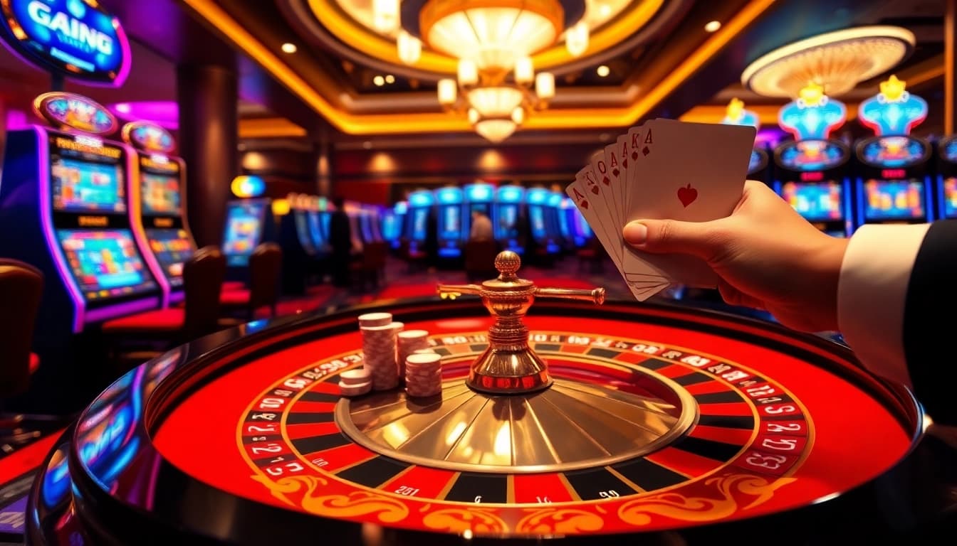 Enjoy a thrilling game at C168's luxurious casino with vibrant roulette and poker games.