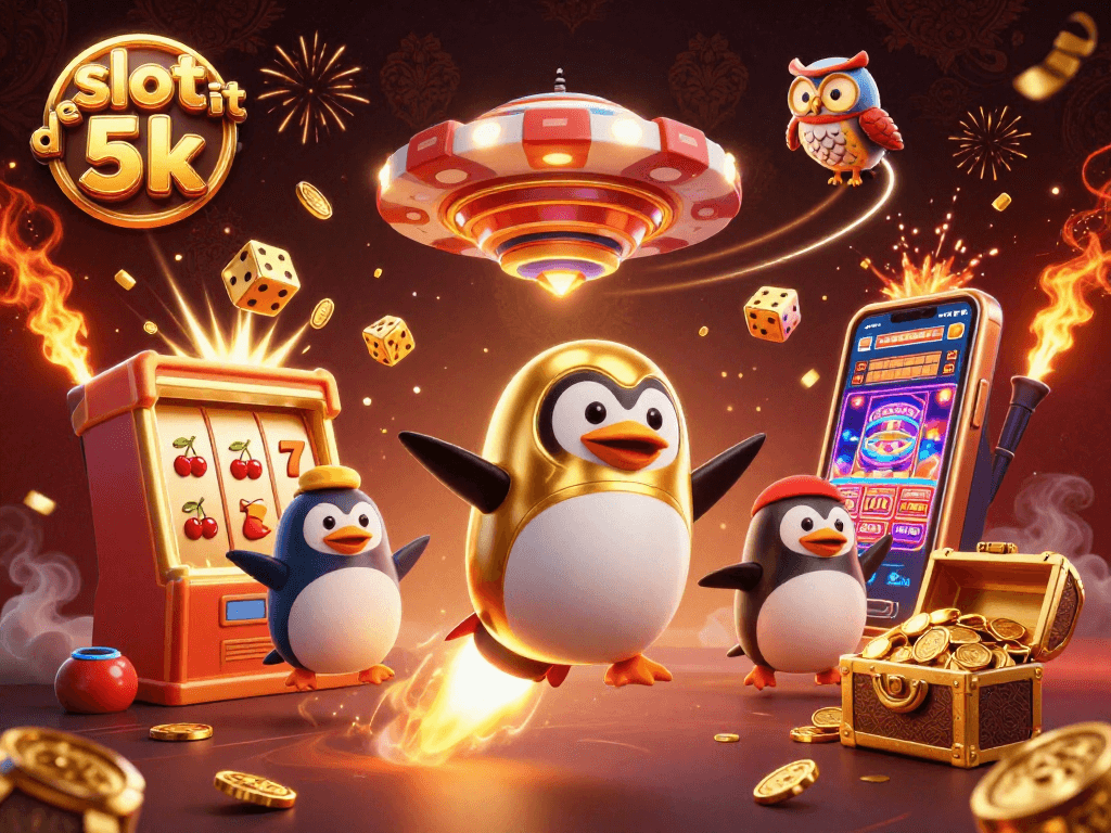 Engage with the vibrant slot deposit 5k scene showcasing dynamic 3D elements and casino symbols.
