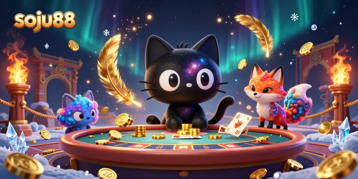 Engage with soju88 in a vibrant 3D casino scene featuring dynamic elements and captivating characters.