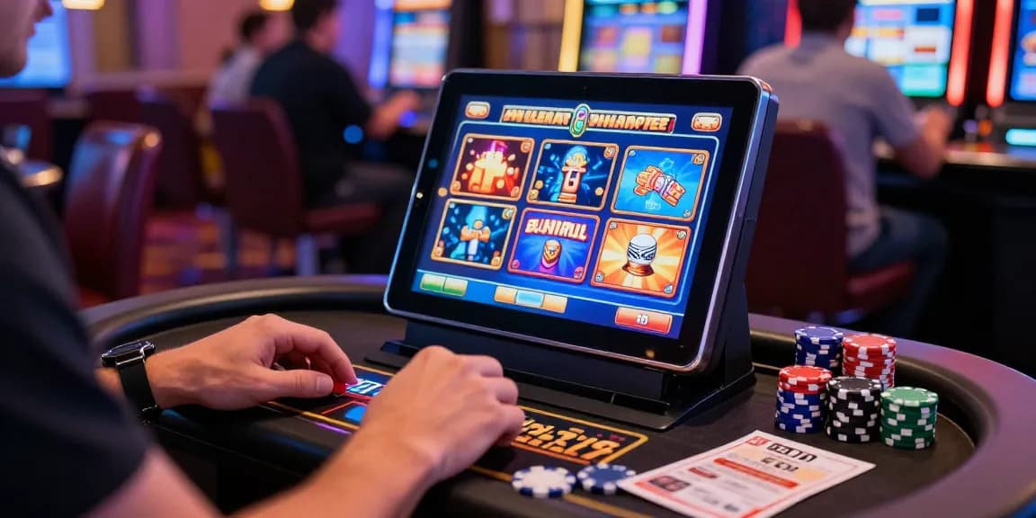 Pengguna menikmati pengalaman bermain di nagahitam303 daftar slot online dengan perangkat tablet.
