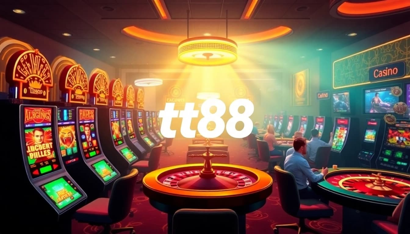 Engage in thrilling online gambling experiences with tt88 featuring vibrant slot machines and interactive betting.
