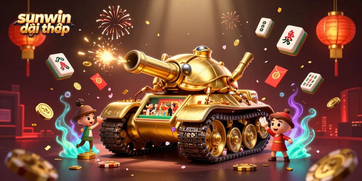 Experience sunwin đổi thưởng with vibrant gaming elements in an action-packed 3D casino illustration.