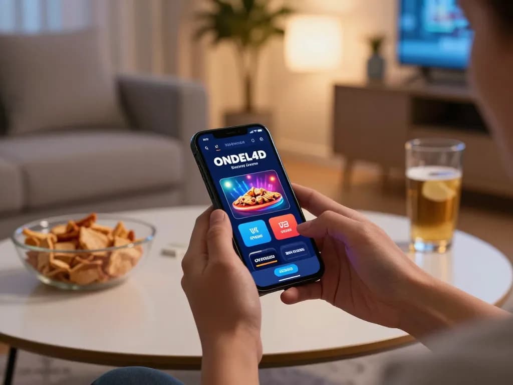 Engaging gameplay with ONDEL4D casino app on smartphone for dynamic online betting experience.