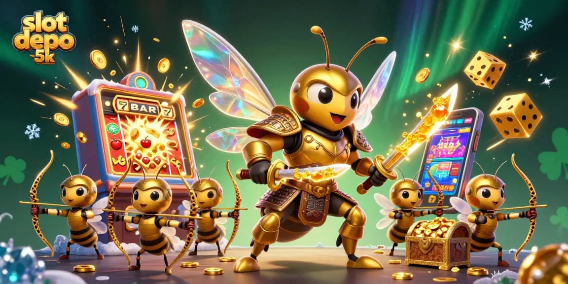 Experience the excitement of slot depo 5k with vibrant characters and dynamic casino elements.