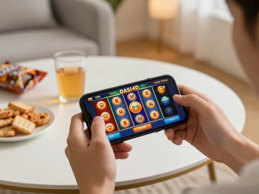 Pengalaman bermain slot DASI4D di smartphone yang menampilkan gulungan cerah dan strategi permainan.