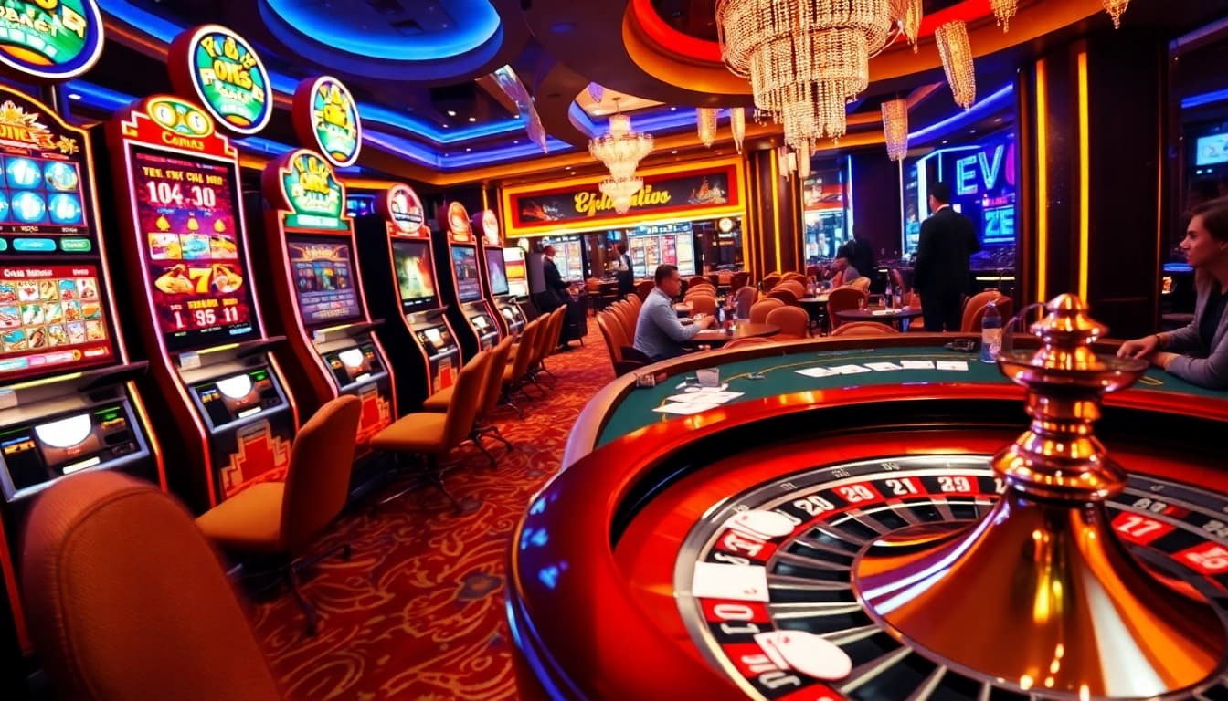 Experience the thrill of Nohu90's vibrant slot machines and exciting poker tables.