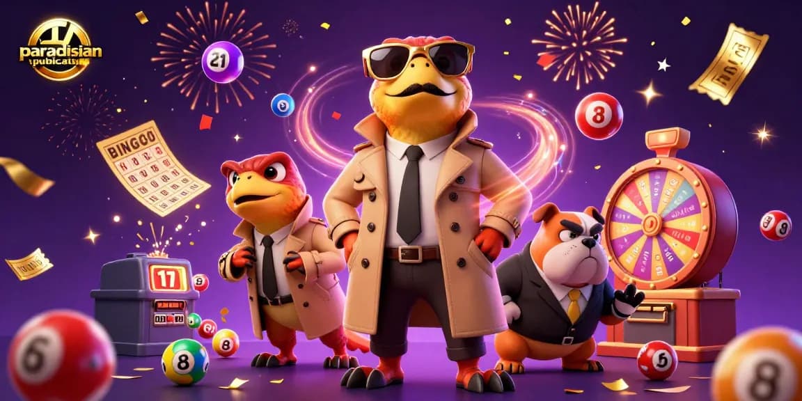 Experience the vivacious energy of paradisianpublications with colorful lottery games in a vibrant casino scene.
