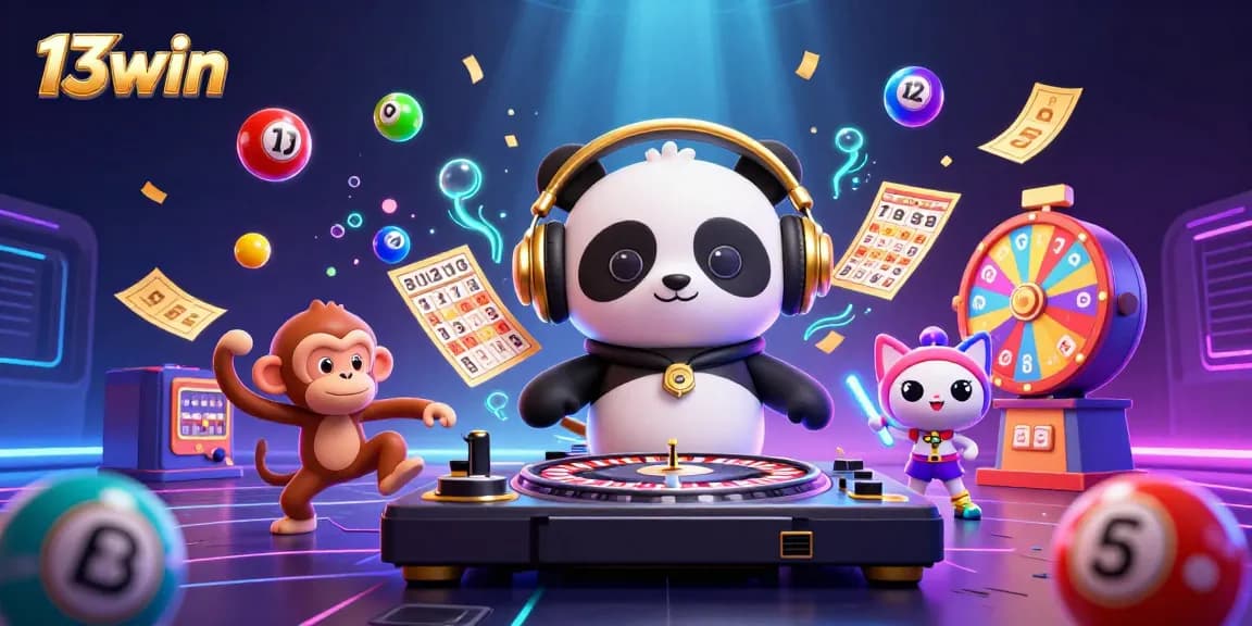 Experience thrilling gameplay with 13win, featuring vibrant characters in an exciting casino scene.
