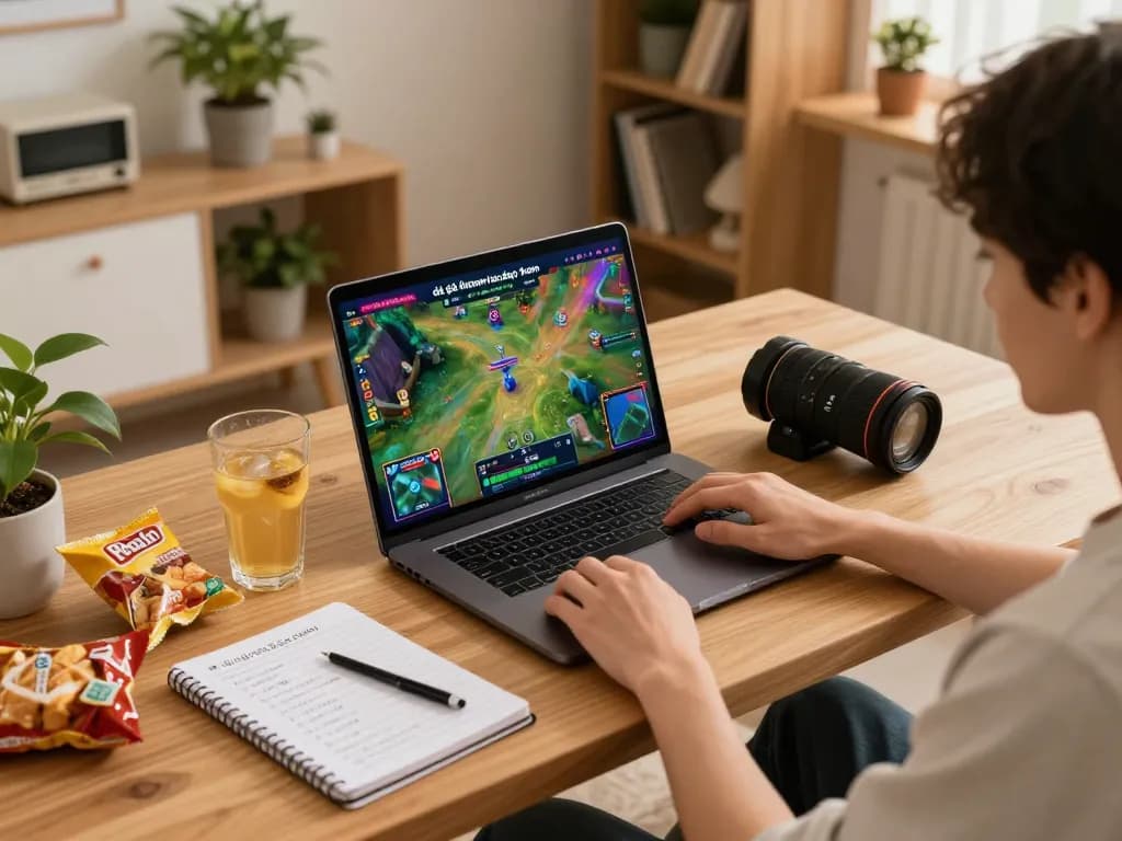 Xem đá gà thomo trực tiếp hôm trên laptop tại nhà, thể hiện hành động chơi game online hấp dẫn.