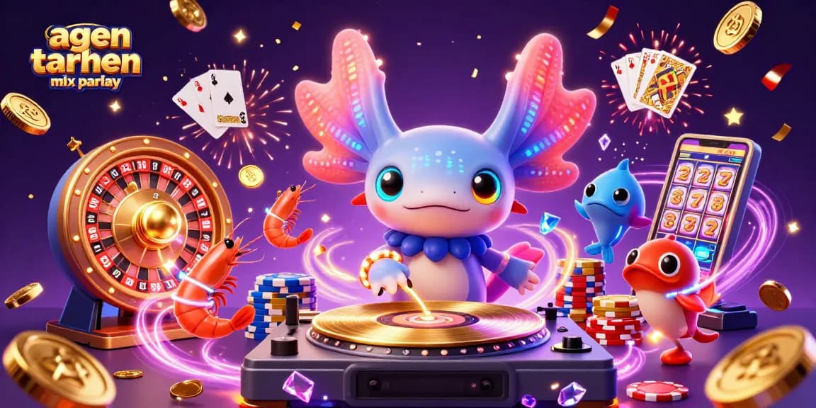Engage in thrilling agen taruhan mix parlay betting with vibrant marine characters and winning casino elements.