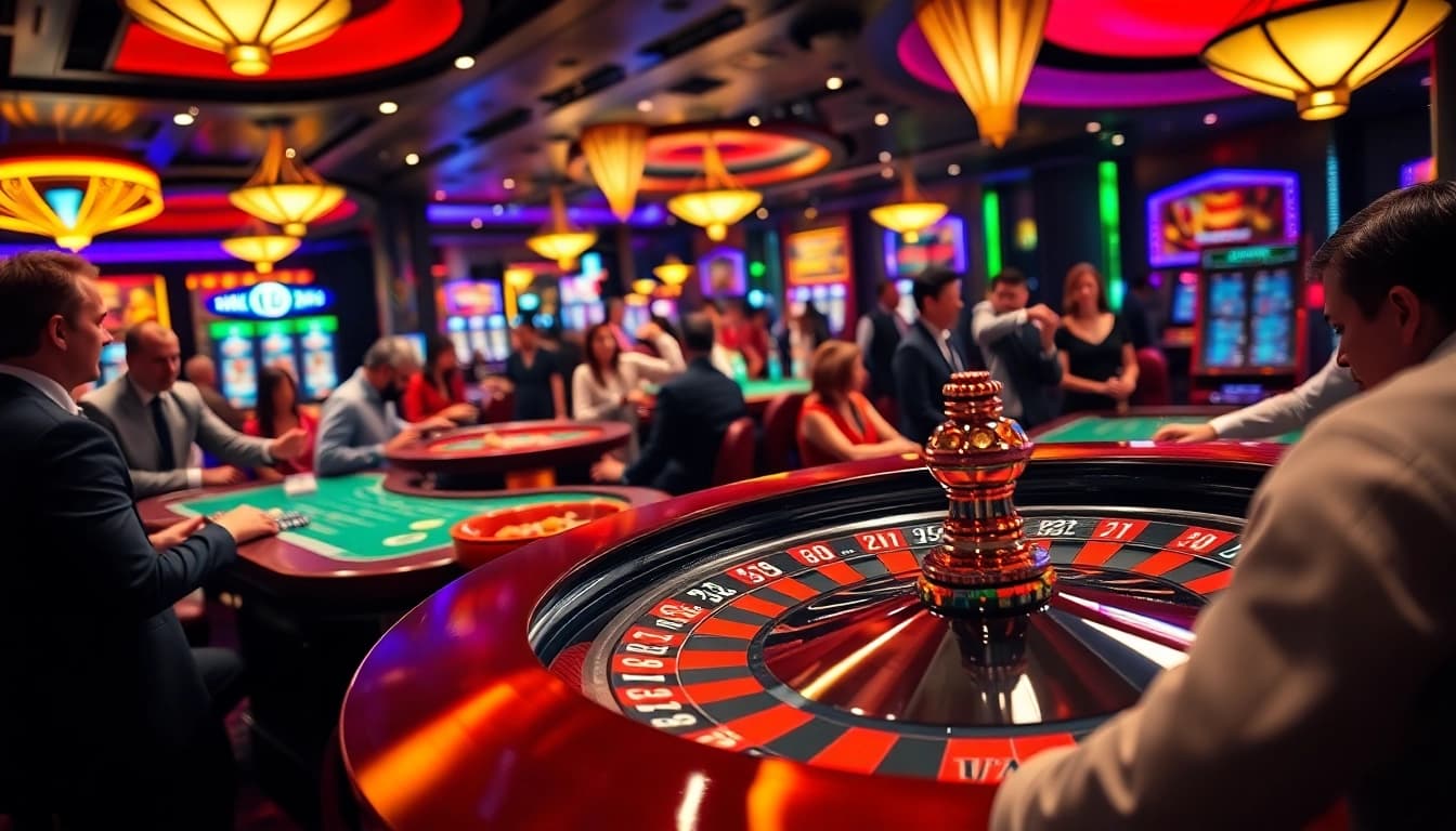Permainan kasino oja89 yang seru dengan pemain antusias dan meja roulette yang menarik.
