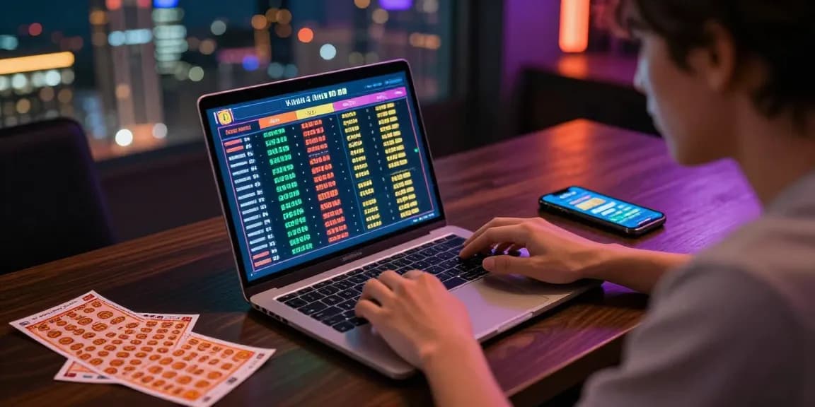 Pengguna Ratutogel sedang menggunakan laptop untuk akses layanan taruhan togel online dengan suasana modern.