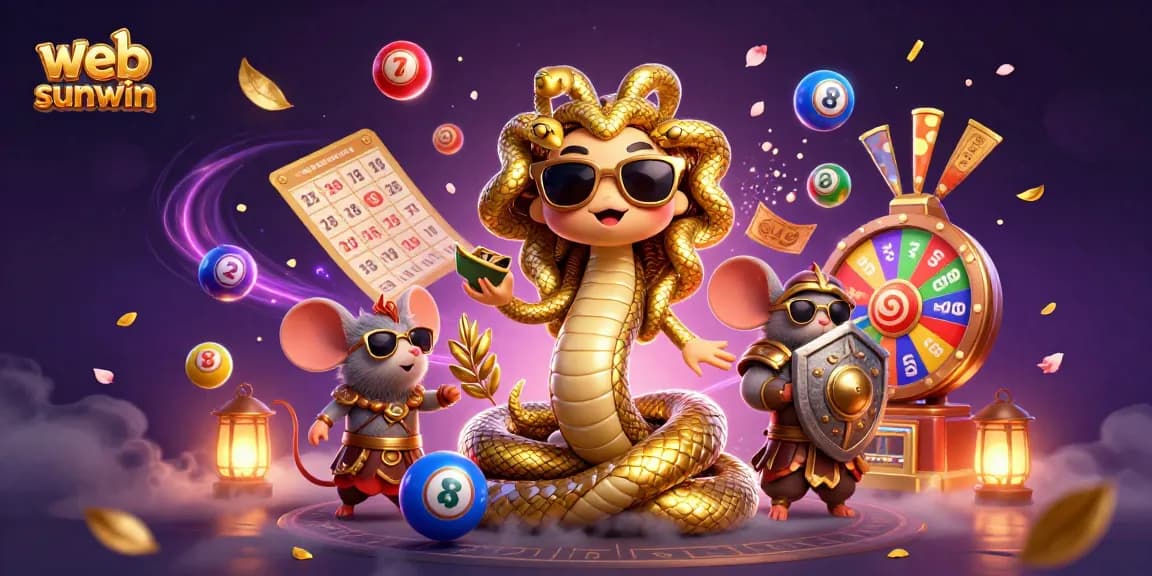 Play exciting games and win with web sunwin's colorful lottery and casino themes filled with gold.