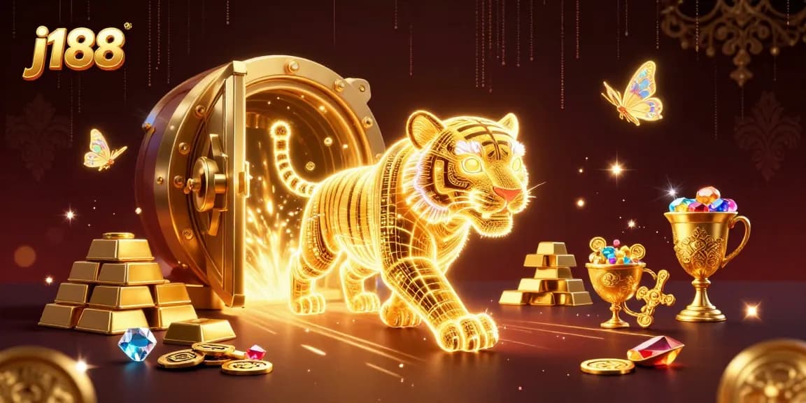 Experience thrilling j188 casino adventures with golden tiger in a vibrant digital landscape.