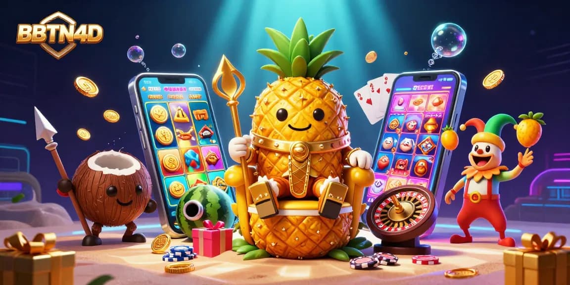 BBTN4D menghadirkan pengalaman bermain dengan raja nanas emas dan jester di kasino pantai.