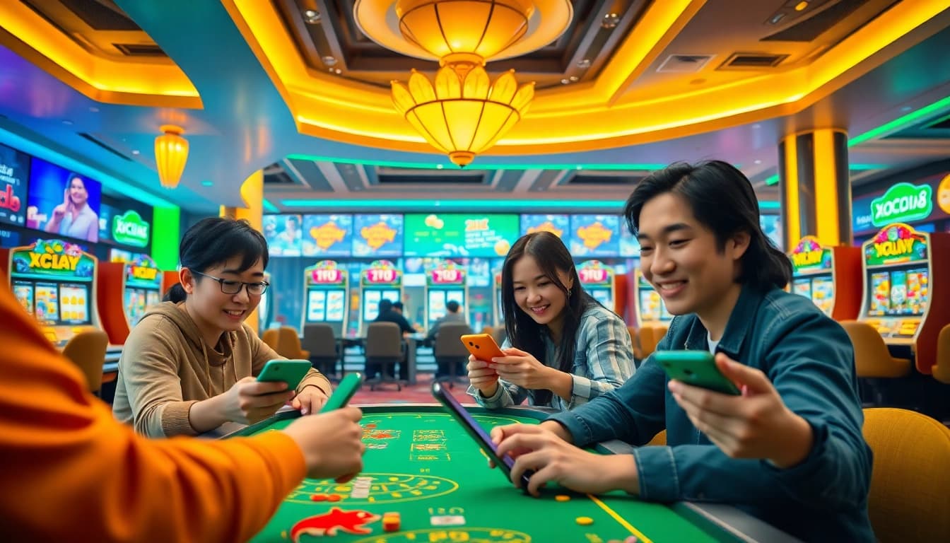 Engaged players enjoying thrilling games at XOCDIA 88 online gaming platform.