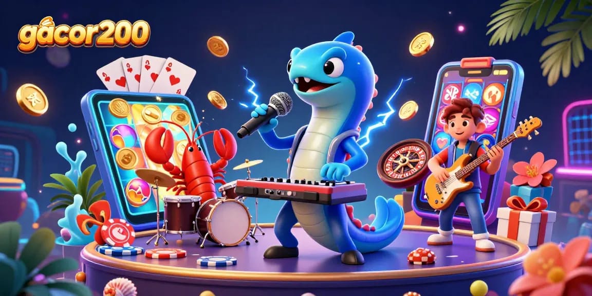 Gacor200 menghadirkan suasana kasino bawah laut dengan listrik dan muzik yang menggugah semangat.