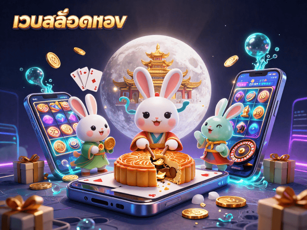 Experience เว็บสล็อตตรง with vibrant gambling elements as cartoon characters embrace the adventure of winning through slots.