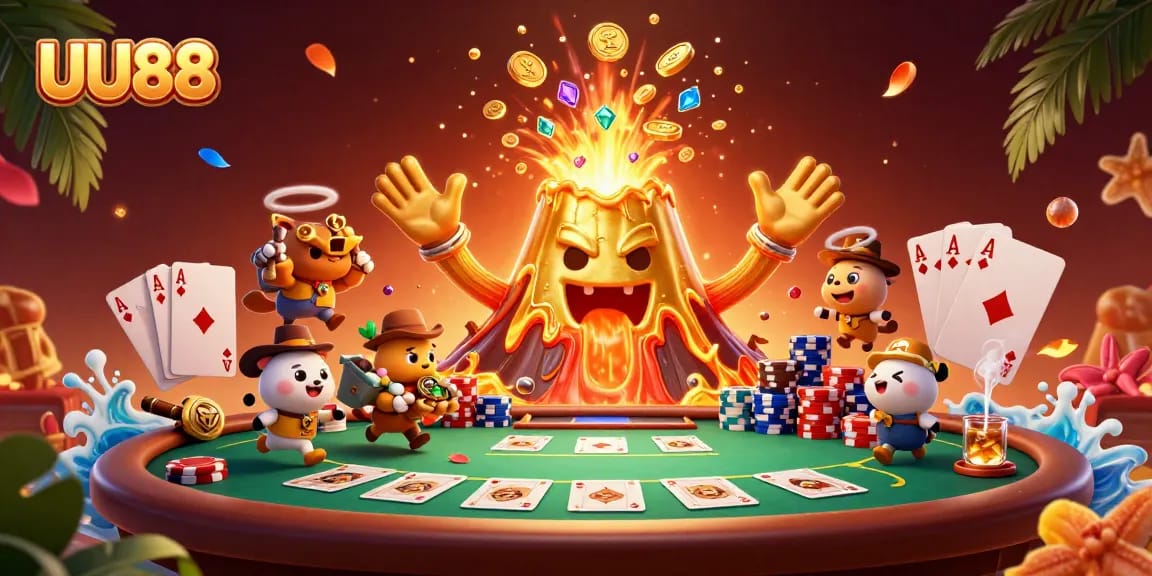 Experience thrilling wins at UU88 with a vibrant casino-themed explosion of treasures.