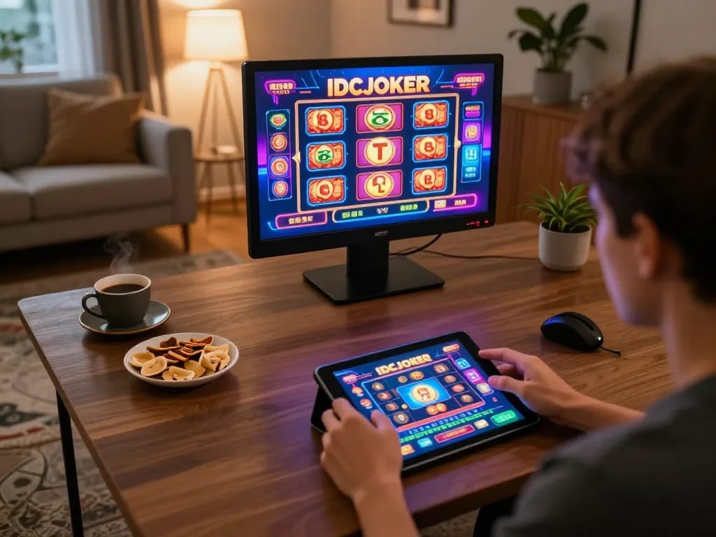 IDCJOKER offers exciting slot game options while a player enjoys online gaming at home