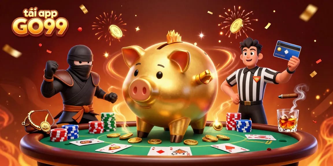 Engage with the excitement of tải app GO99 in a vibrant casino scene featuring dynamic characters and lively game elements.