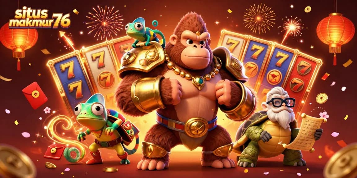 Engage with situs makmur76 through an exciting casino illustration showcasing dynamic gambling elements.