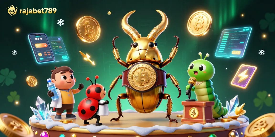 Rajabet789 menampilkan pertarungan seru antara makhluk 3D dengan elemen kasino yang menarik.