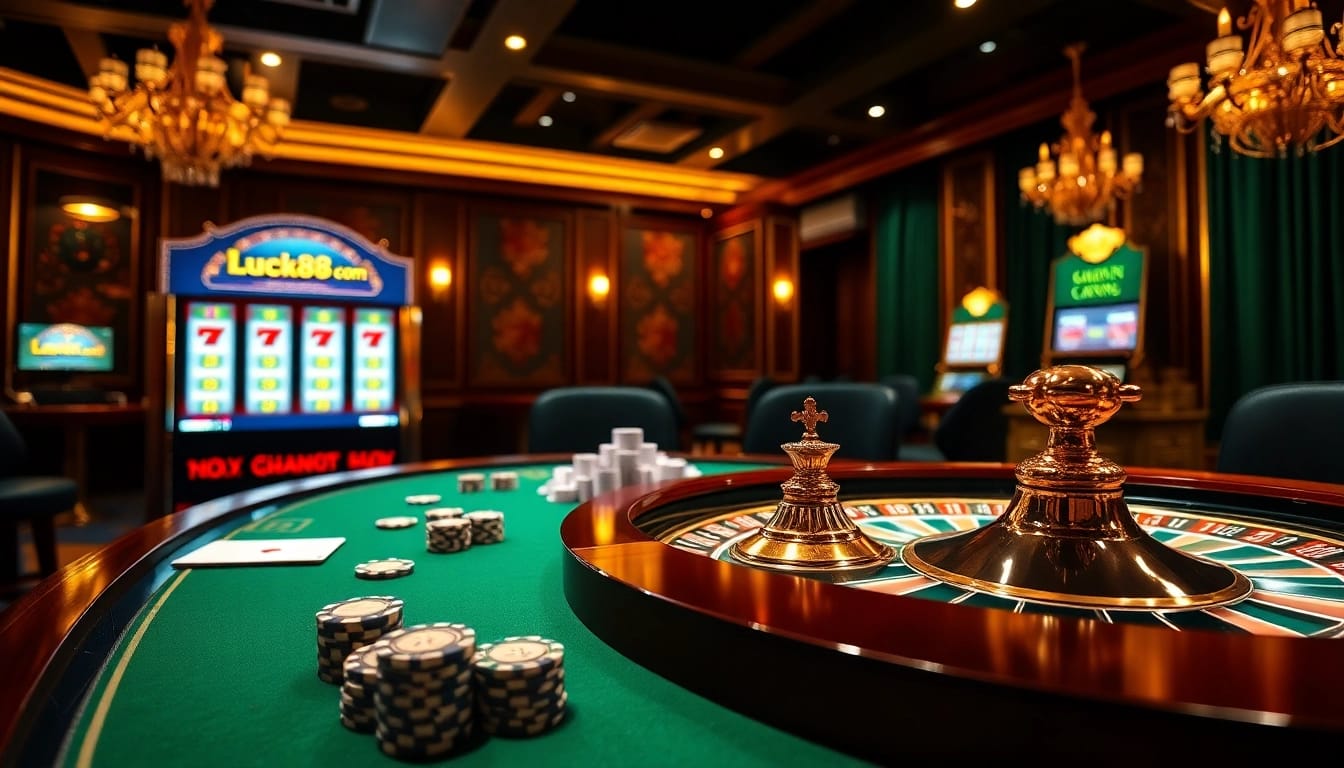 Experience the thrill of online gambling at luck88 com with vibrant casino visuals.
