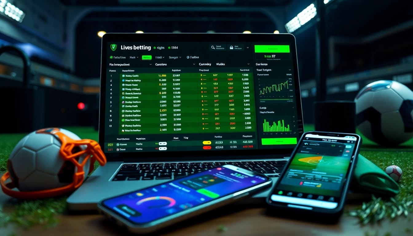 Dynamic kèo nhà cái display showcasing live football betting odds and real-time statistics