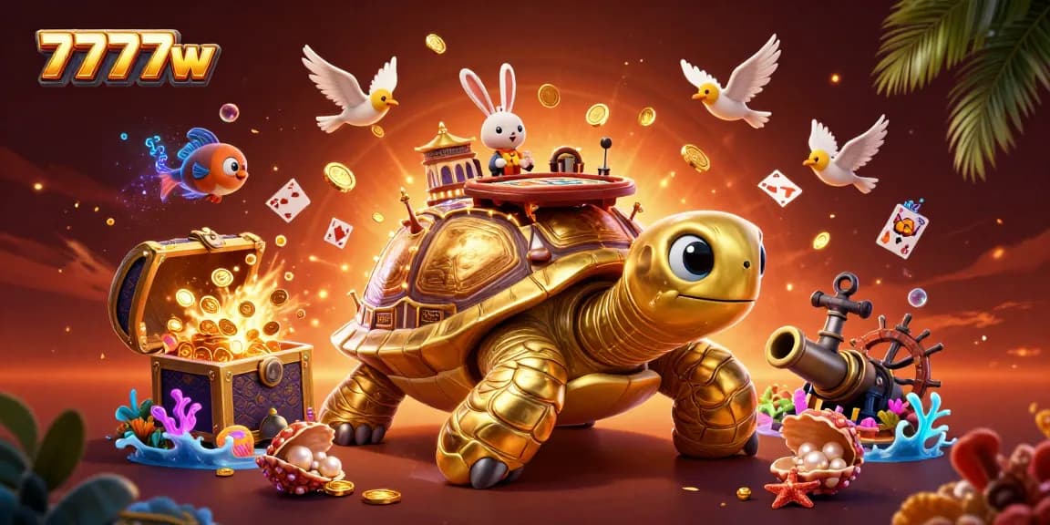 Experience thrilling gameplay with 7777w as golden coins fly around a vibrant casino scene.