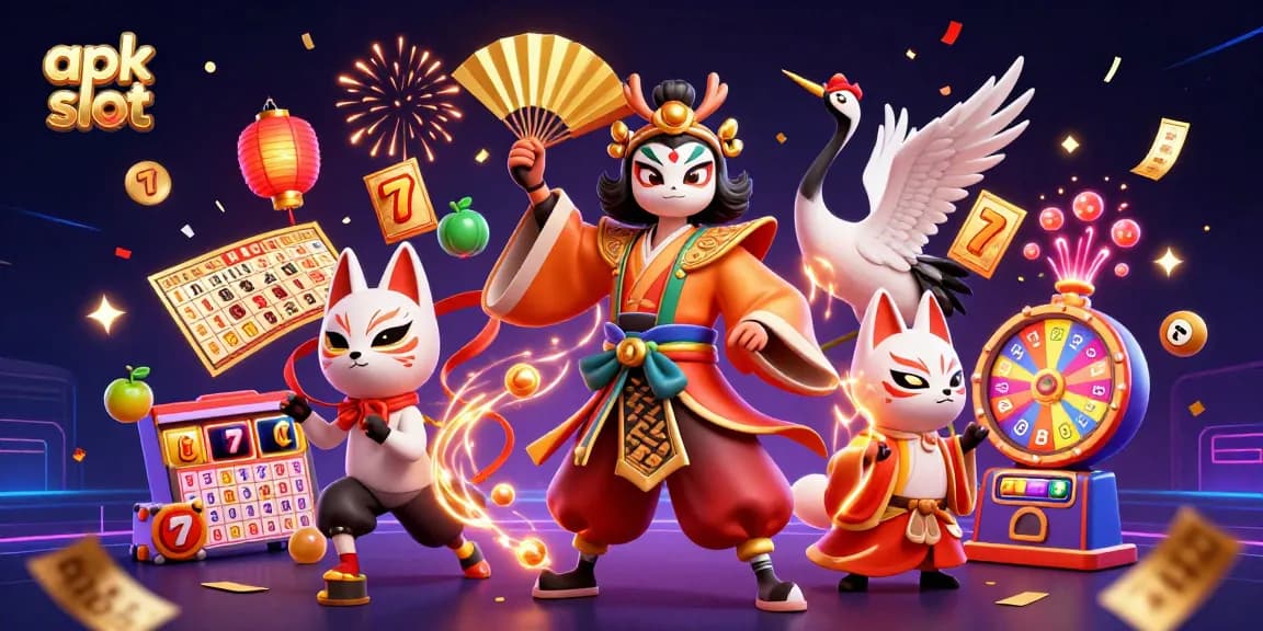 Mencoba apk slot dengan karakter kasino dari Jepang dan elemen permainan menyenangkan.