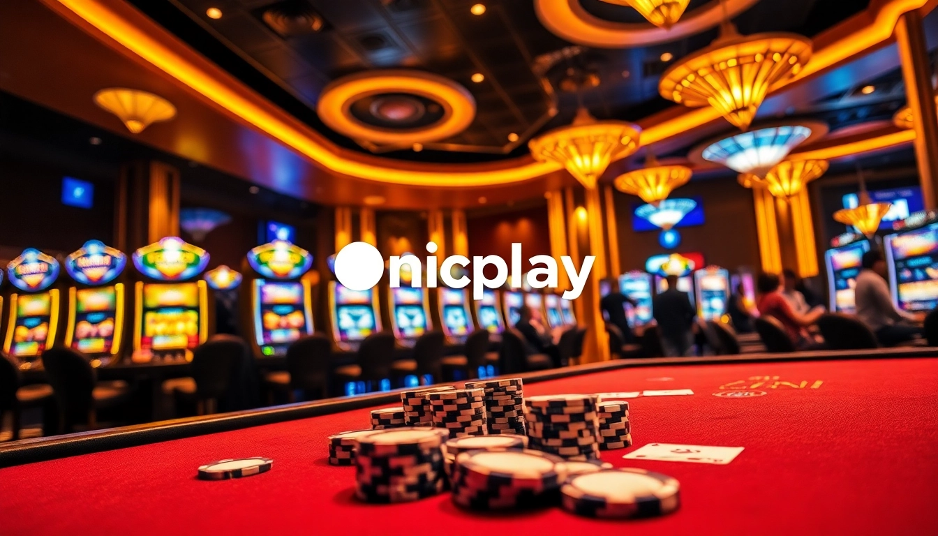 Players enjoying Onicplay slot machines in a luxurious casino atmosphere.