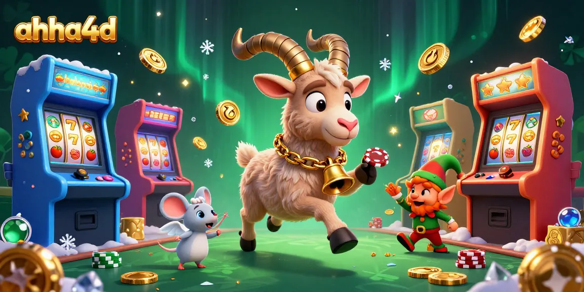 Engage with ahha4d’s exciting gameplay as a Krampus goat runs a festive casino alongside a tiny angel mouse amidst exhilaration.