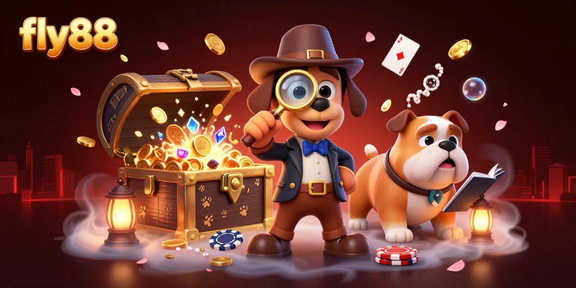 Engage with fly88's dynamic world of vibrant casino adventures in this animated scene.