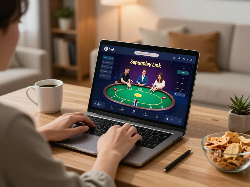 Permainan menarik di Sepuhplay Link dengan seorang pemain yang terlibat dalam poker online.