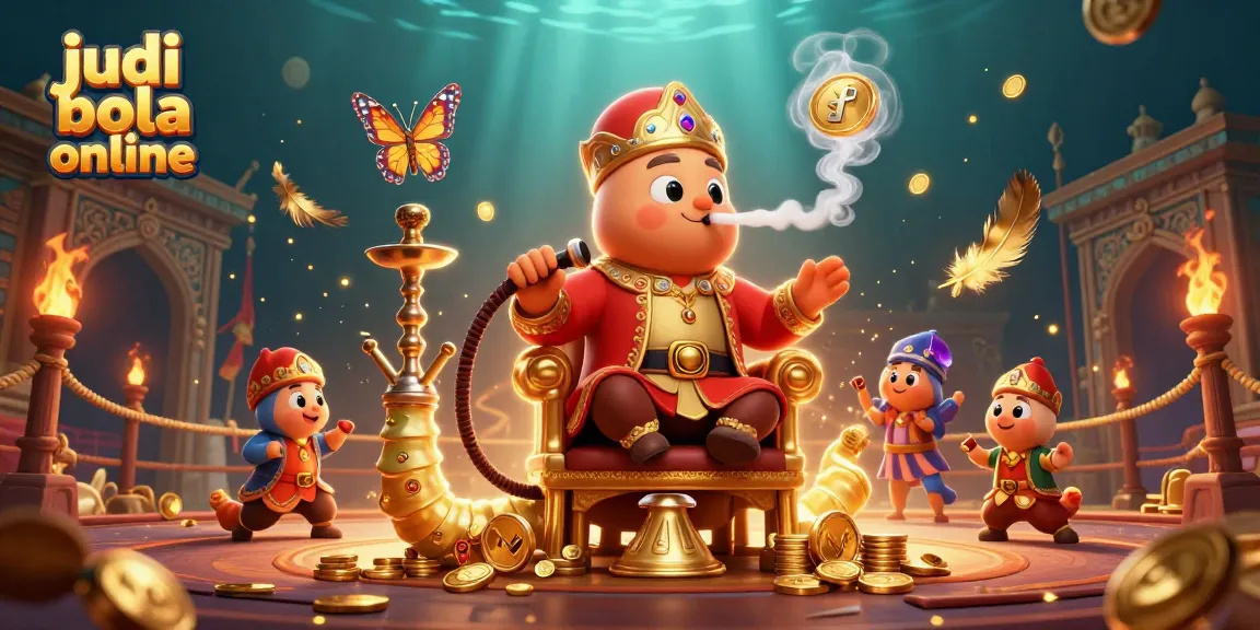 Experience thrilling judi bola online action with a lively 3D illustration depicting vibrant elements of sports betting.