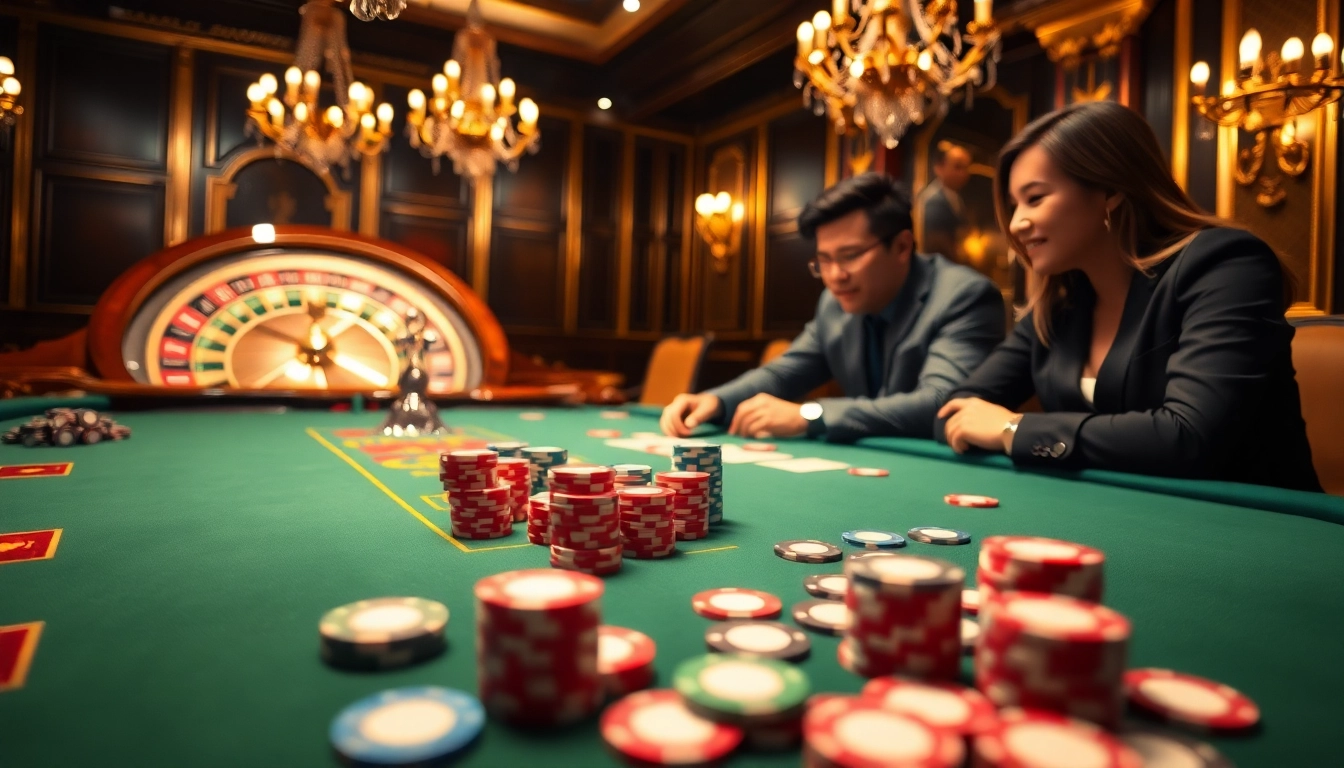 Experience the thrill of winning at trang chủ x88 with engaged players at a vibrant poker table.