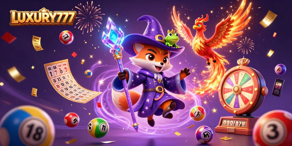 Menangkan jackpot dengan LUXURY777 dalam ilustrasi kasino yang meriah dan penuh warna.