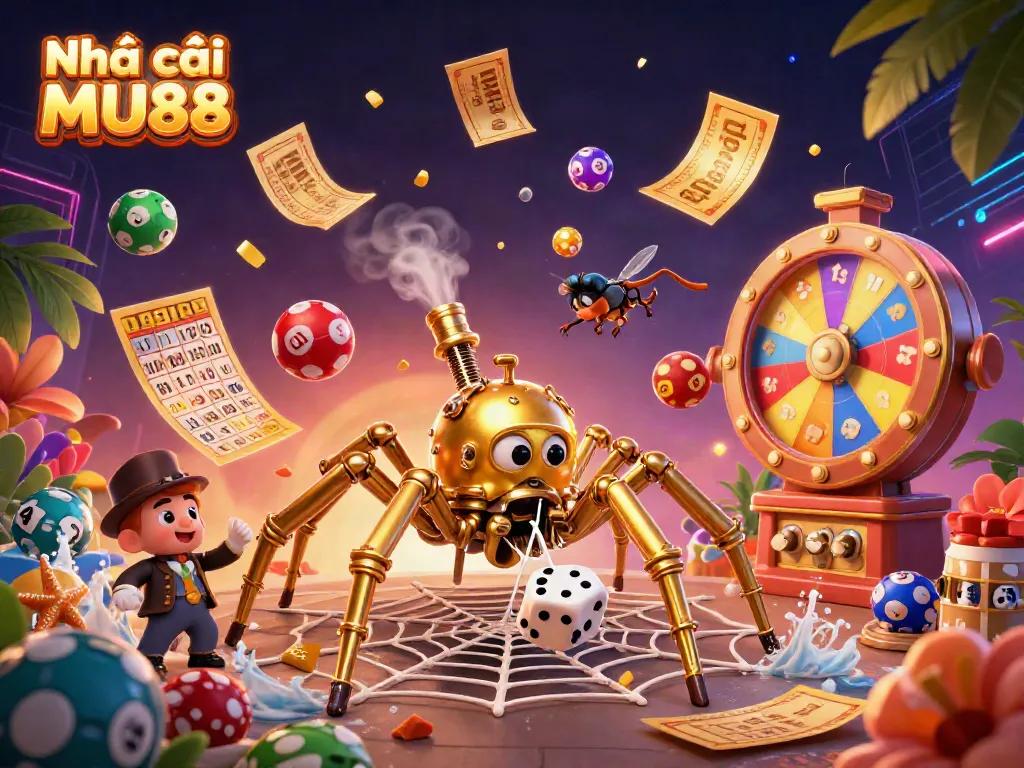 Engage with Nhà cái MU88 in a vibrant, dynamic 3D casino world filled with stunning game elements.