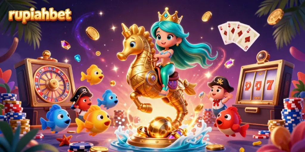 Win big with rupiahbet in a dizzying world of colorful casino adventures featuring mermaids and treasures.