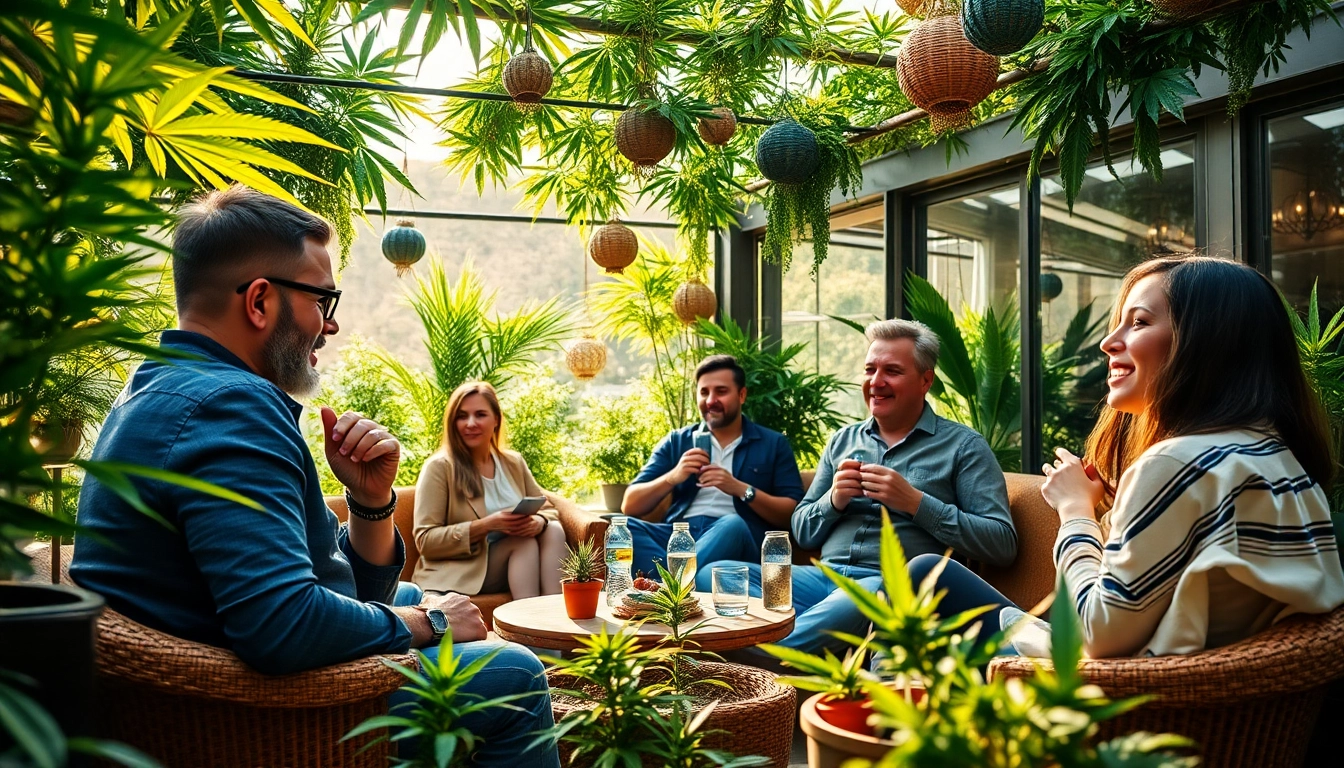 Cultivating connections at a Cannabis Club Lloret De Mar with inviting atmosphere and social interactions.