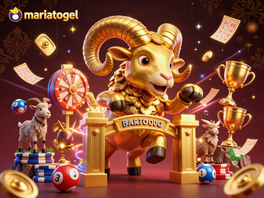 Play exciting lottery games on mariatogel with a dynamic atmosphere featuring cash, prizes, and colorful elements.
