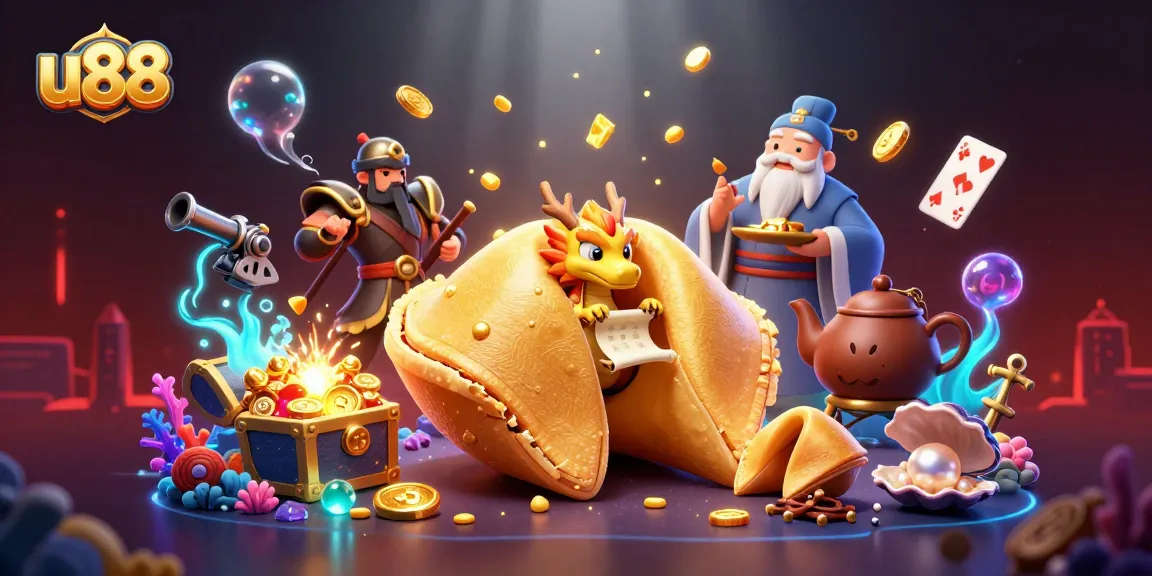 Join the excitement at u88 with a fantasy scene showcasing golden treasures and a wise dragon!