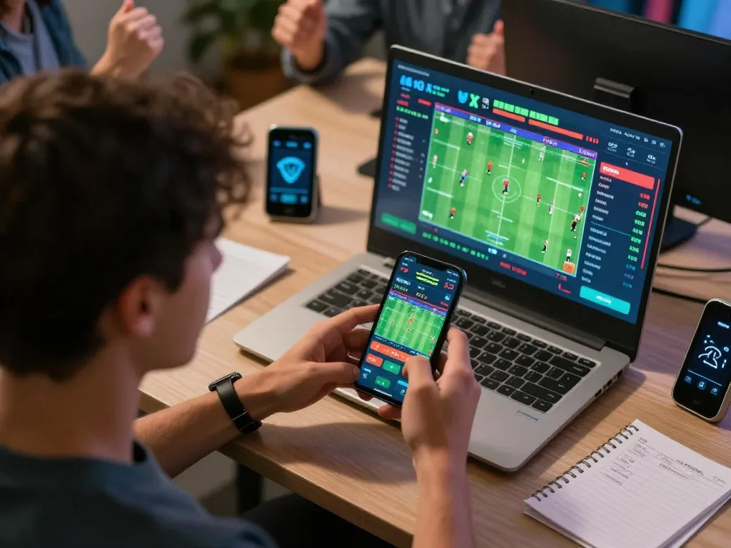 tr88 user analyzing live sports odds on mobile app during intense betting session