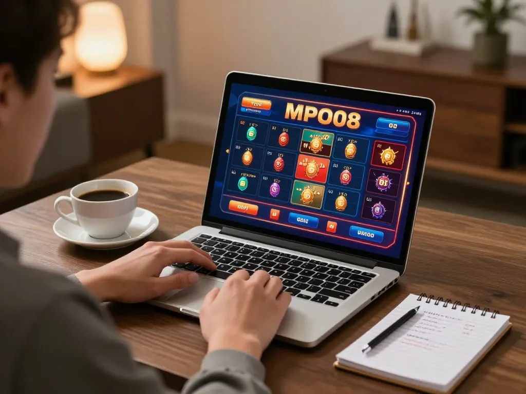 MPO08 online gaming scene showing a player strategically engaging with the game interface.
