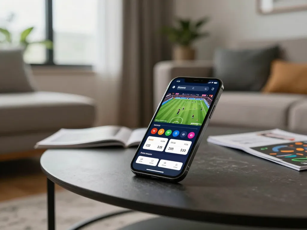Engaging in sports betting on a smartphone with LGOGOAL interface featuring live odds and match details.