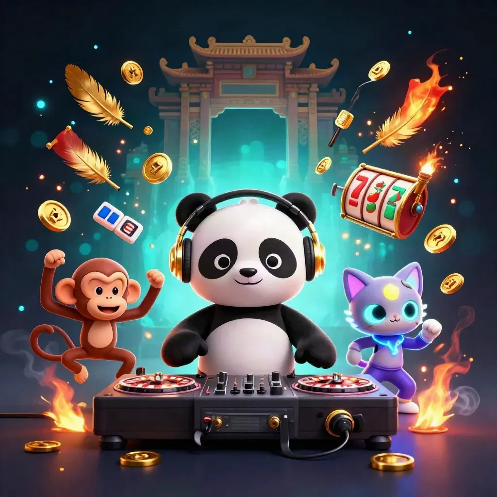 Panda DJ, monyet breakdance, dan kucing rave di arena kasino laut mewah