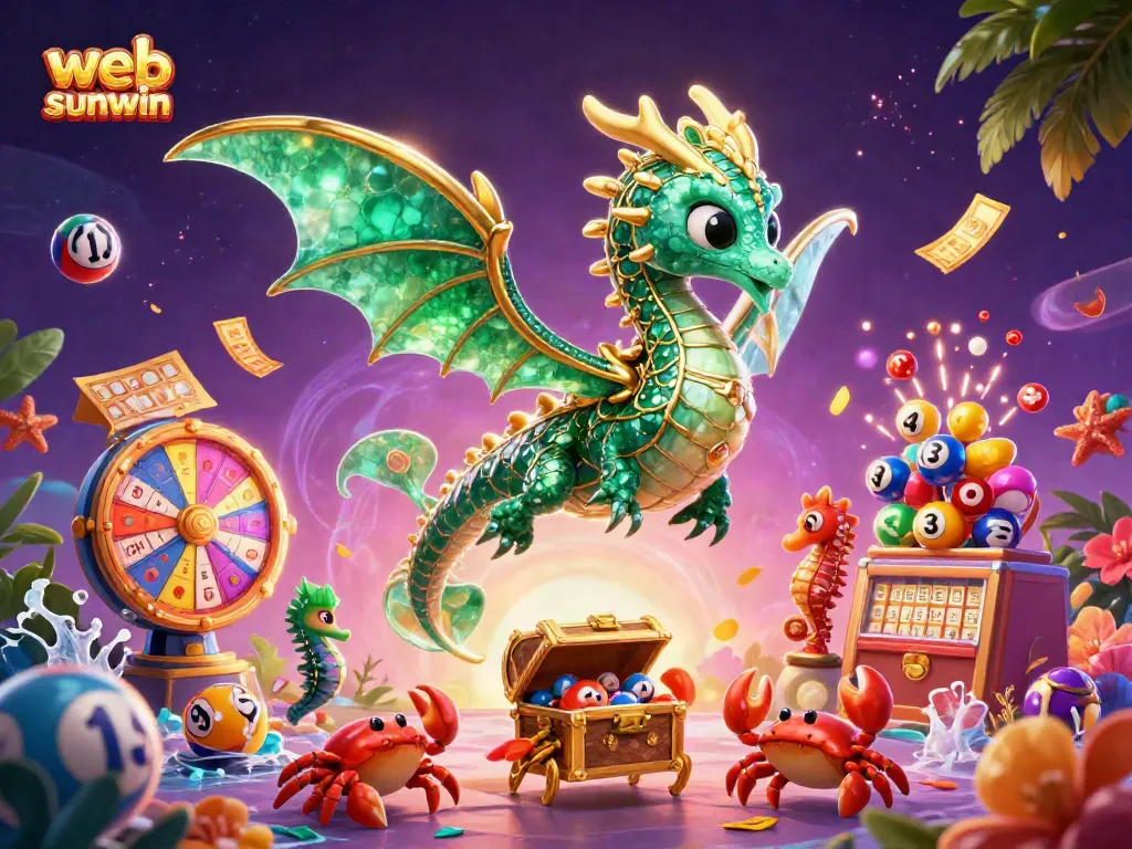 Engage with web sunwin's exciting gaming experience, featuring colorful lottery elements and dynamic casino visuals.